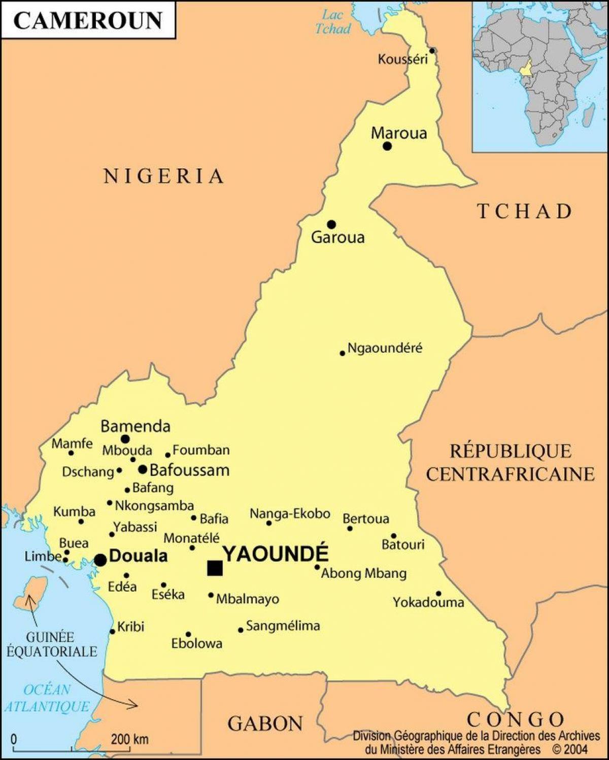 Harta e douala Kamerun