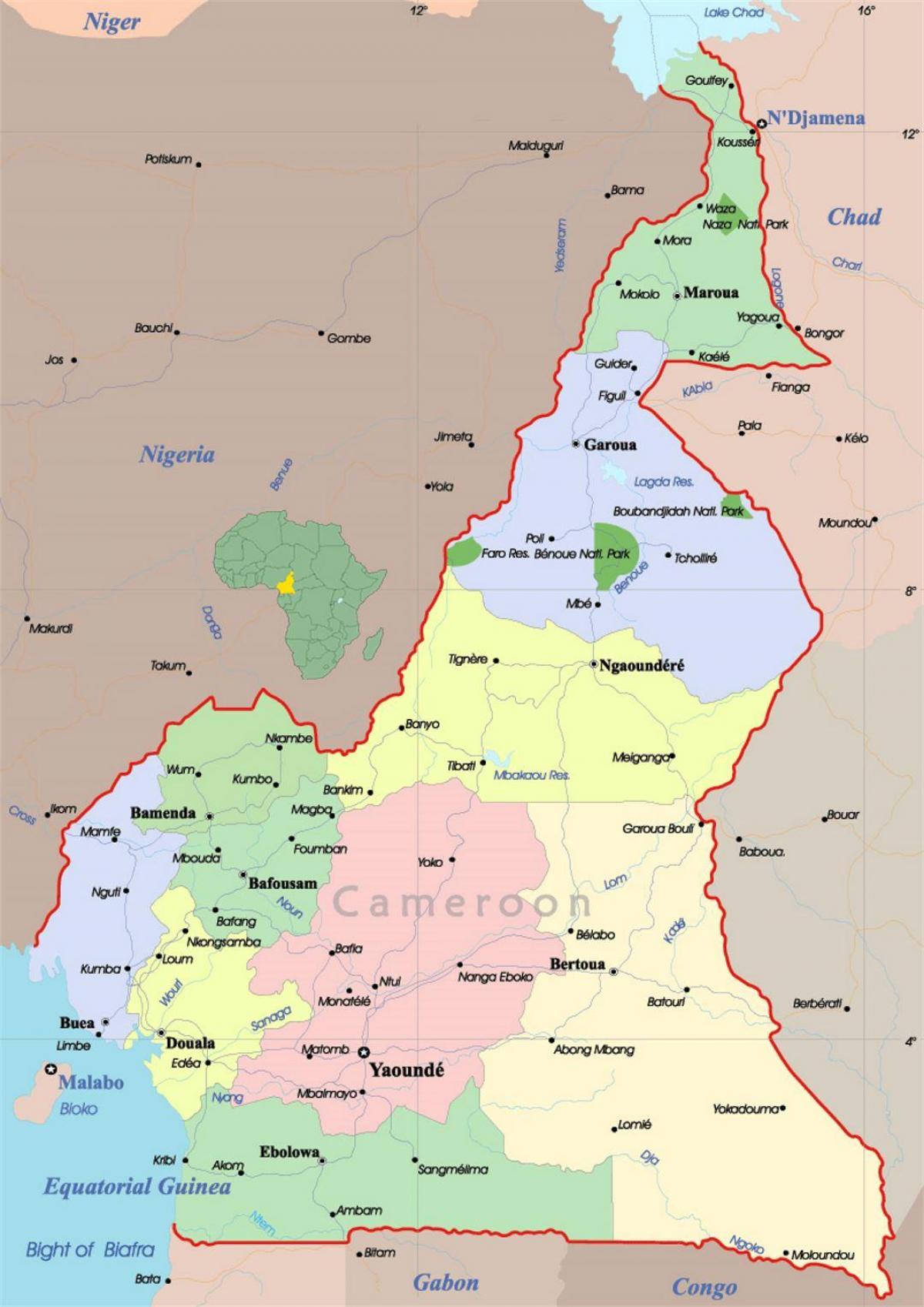 Kamerun africa map