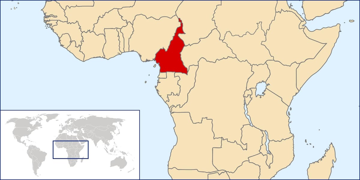 Harta e Kamerun vend