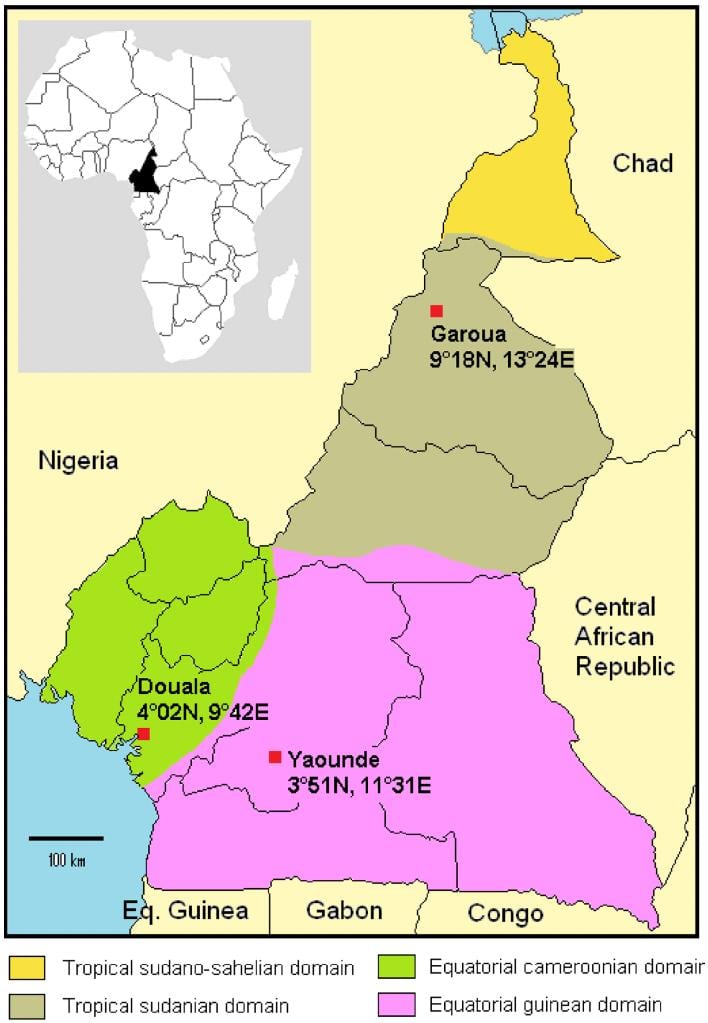 Harta e Kamerun klimës