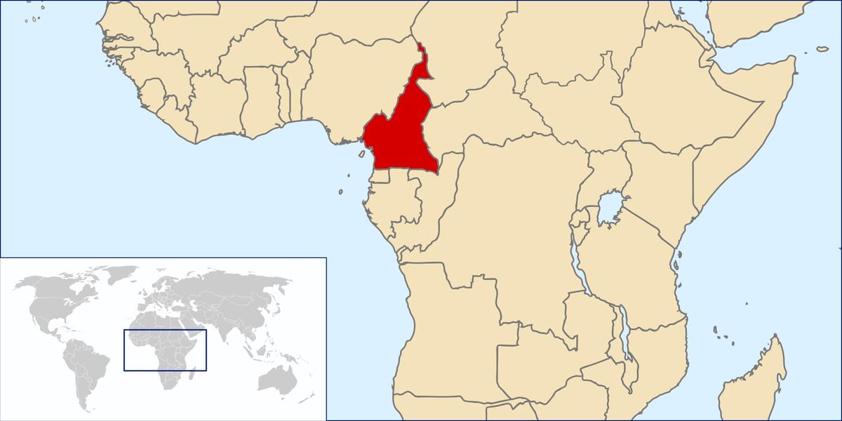 Kamerun vendndodhjen në hartë të botës