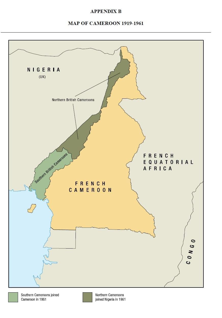 Harta e uno shtetit të Kamerun