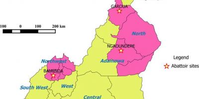 Kamerun treguar rajonet hartë
