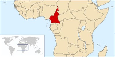 Kamerun vendndodhjen në hartë të botës