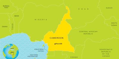 Harta e Kamerun dhe vendet fqinje